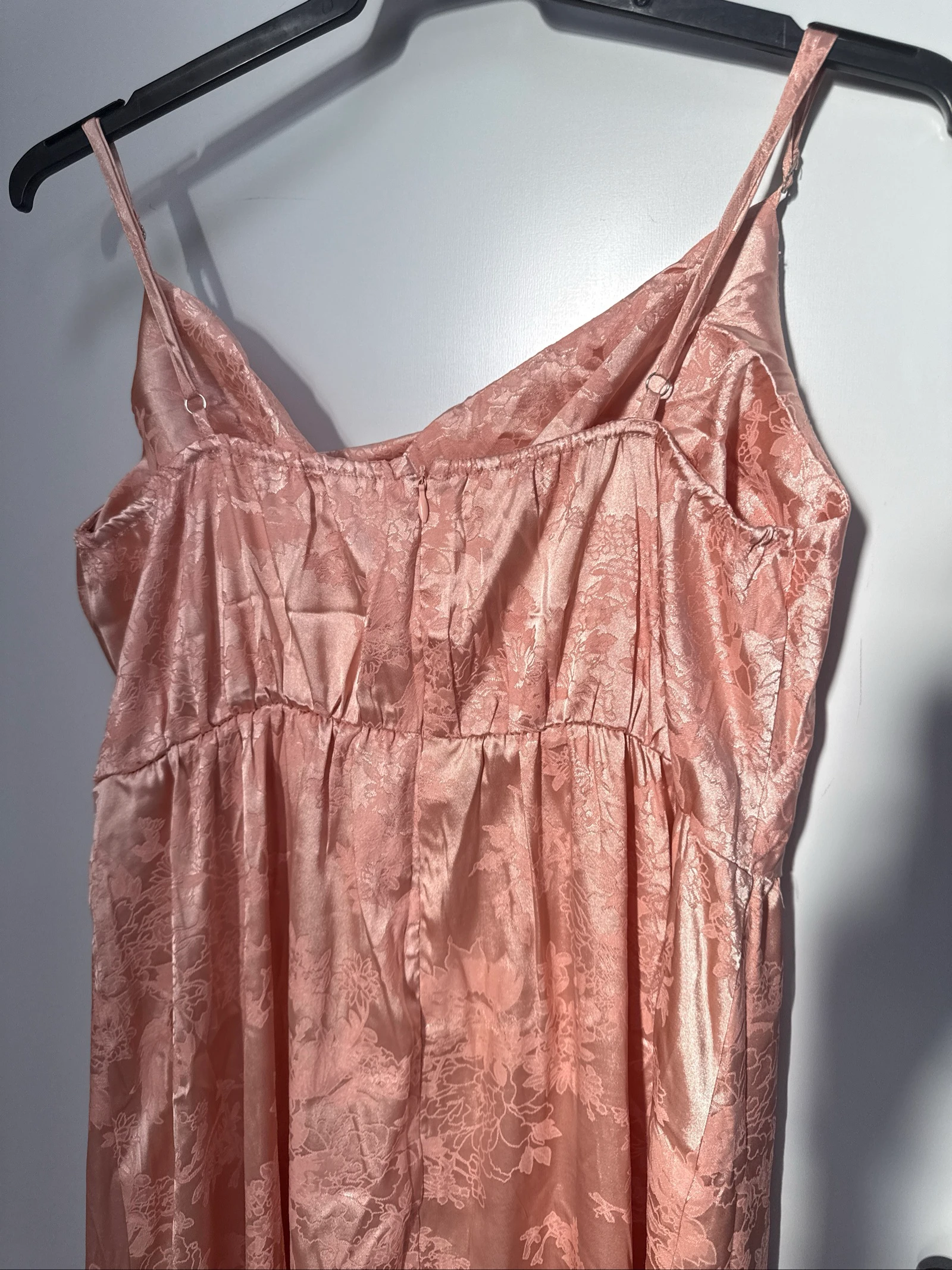 Vestido longo de cetim da Cider rosa GG novo com etiqueta – photo 5